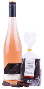 Produktfoto: 2019 Spätburgunder Rosé und Schokolade